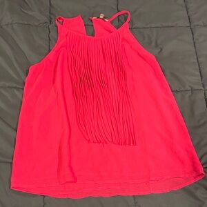 Women's Sleeveless fringe Top - Pink
